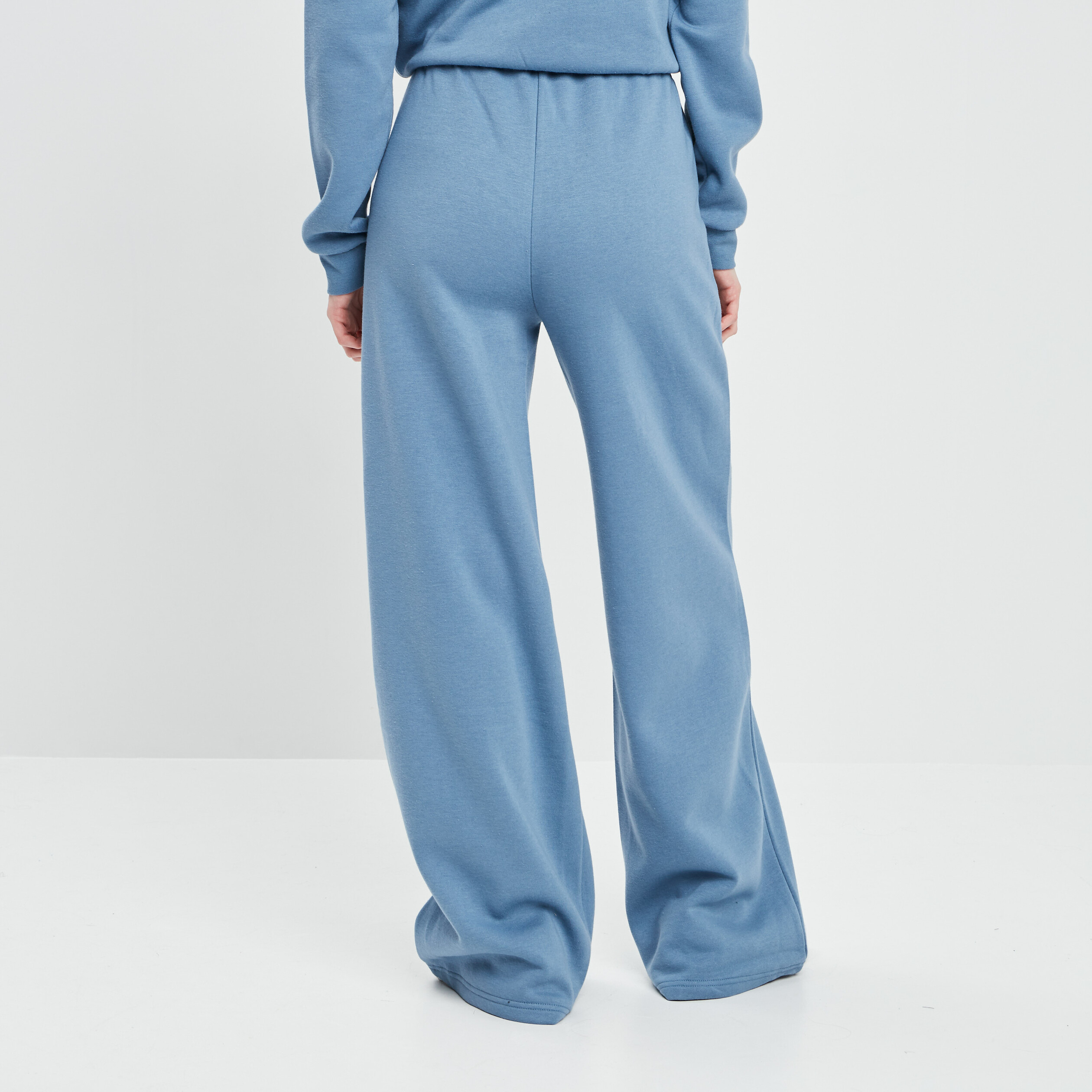 Pantalon jogging large bleu gris femme | La Halle