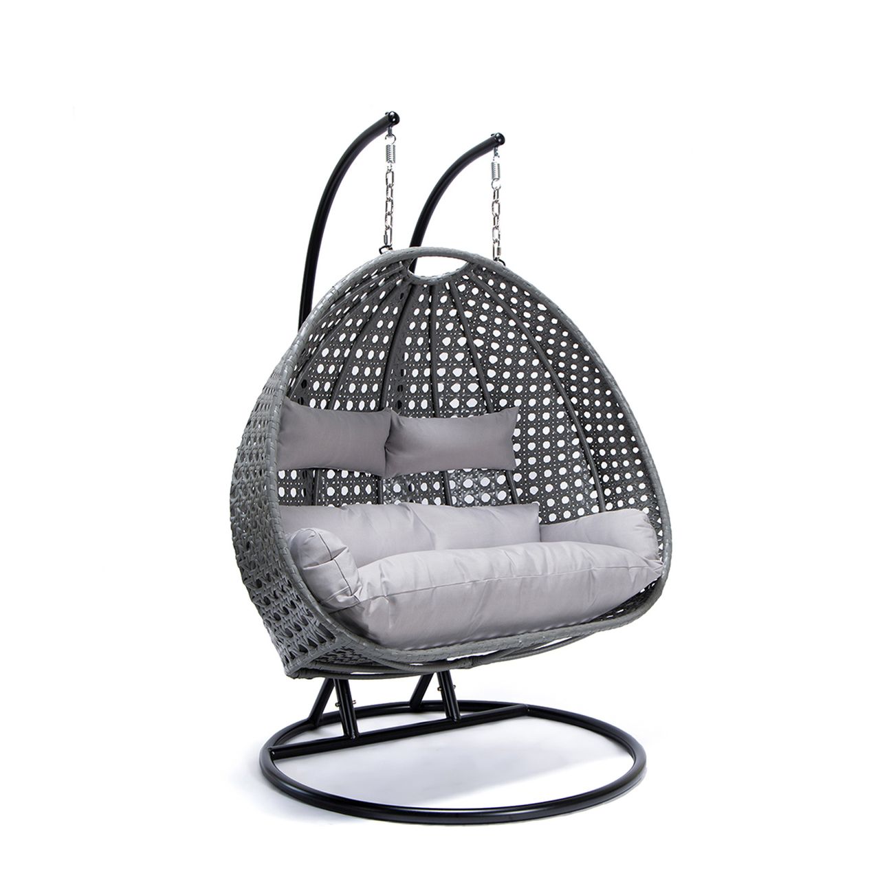 Home Deluxe Polyrattan Hängesessel TWIN grau