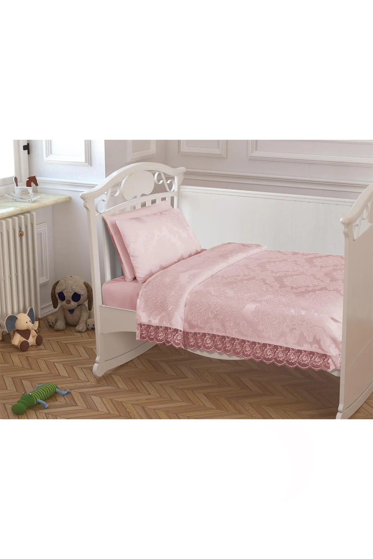 Çeyiz Diyarı  Çeyizdiyari French Laced Baby Pique Set Puder