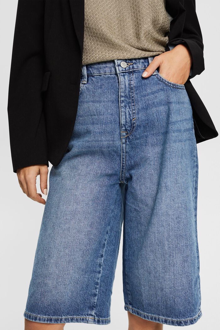 Jeans-Shorts mit verlängertem Bein