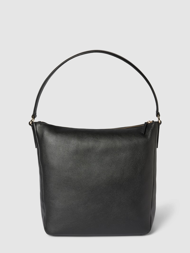 Hobo Bag mit Label-Applikation Modell 'Alyce' in black
