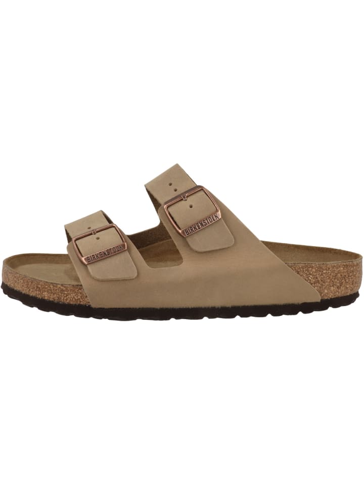 Birkenstock Sandale Arizona Geöltes Nubukleder Weichbettung normal in braun günstig kaufen