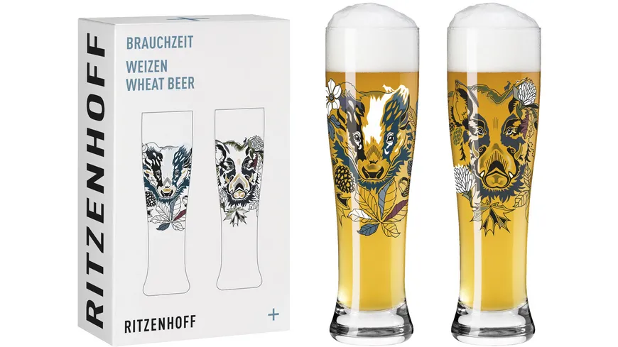 RITZENHOFF Weizenbierglas Set Brauchzeit Petra Mohr 2-tlg.