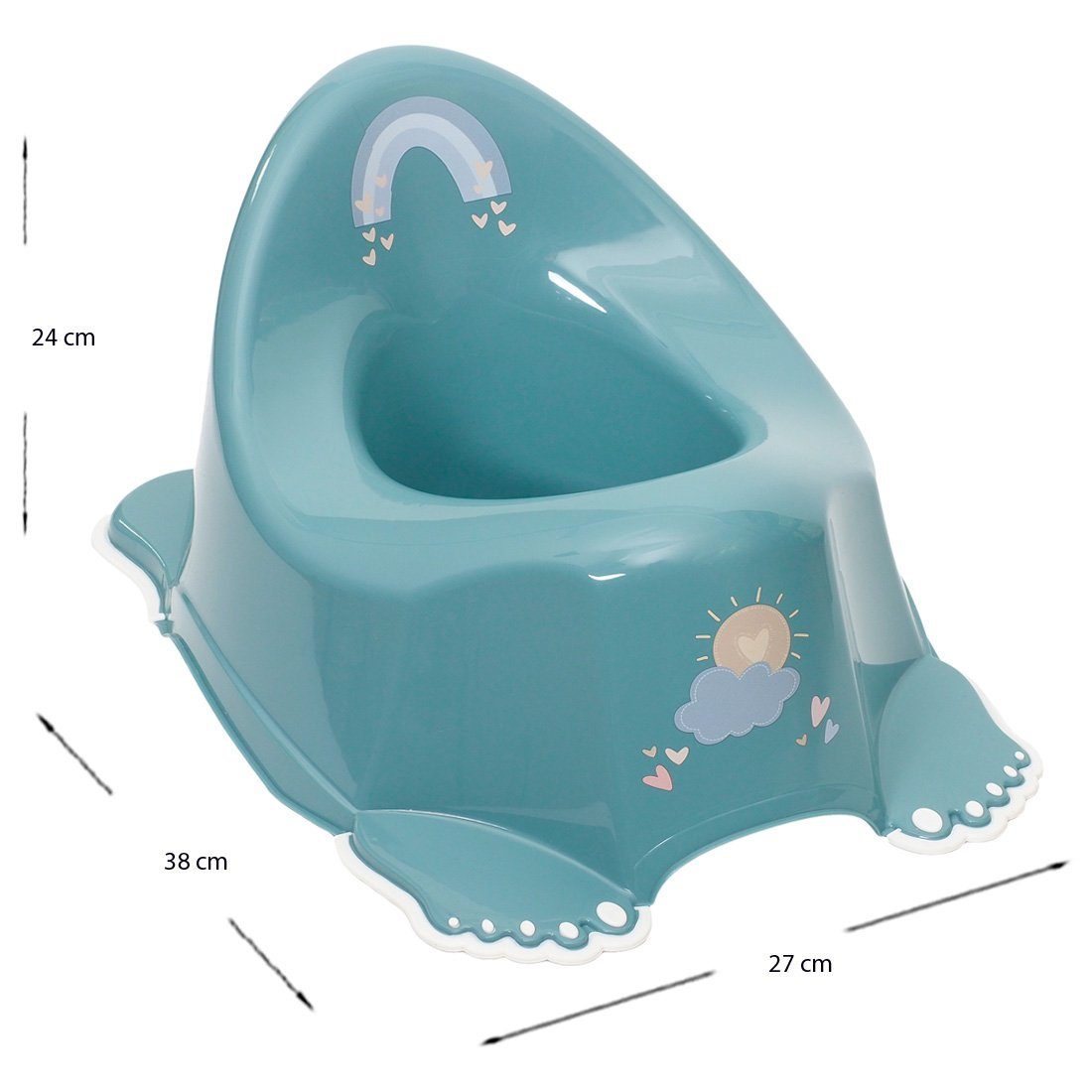 Tega-Baby Babybadewanne 3 Teile SET - METEO Türkis - -Babybadeset Wanne Pflege Wanne, (Premium.set Made in Europe), Wanne+ Badesitz+ Töpfchen