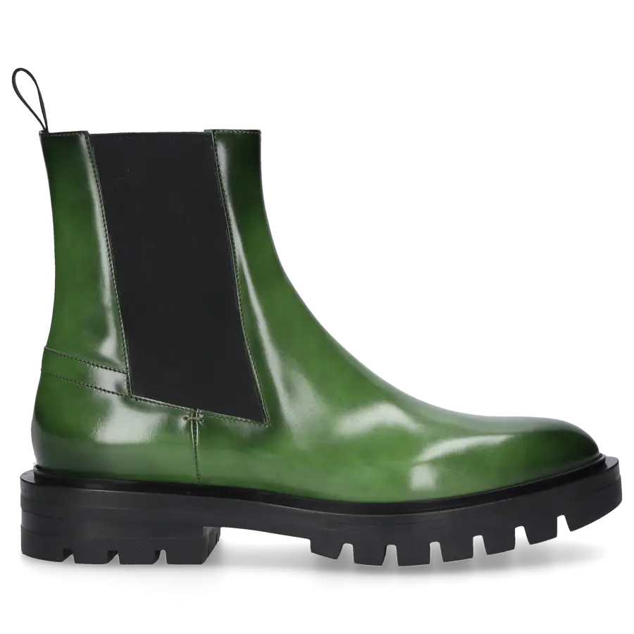 Santoni - Chelsea Boots 59648 Kalbsleder - grün
