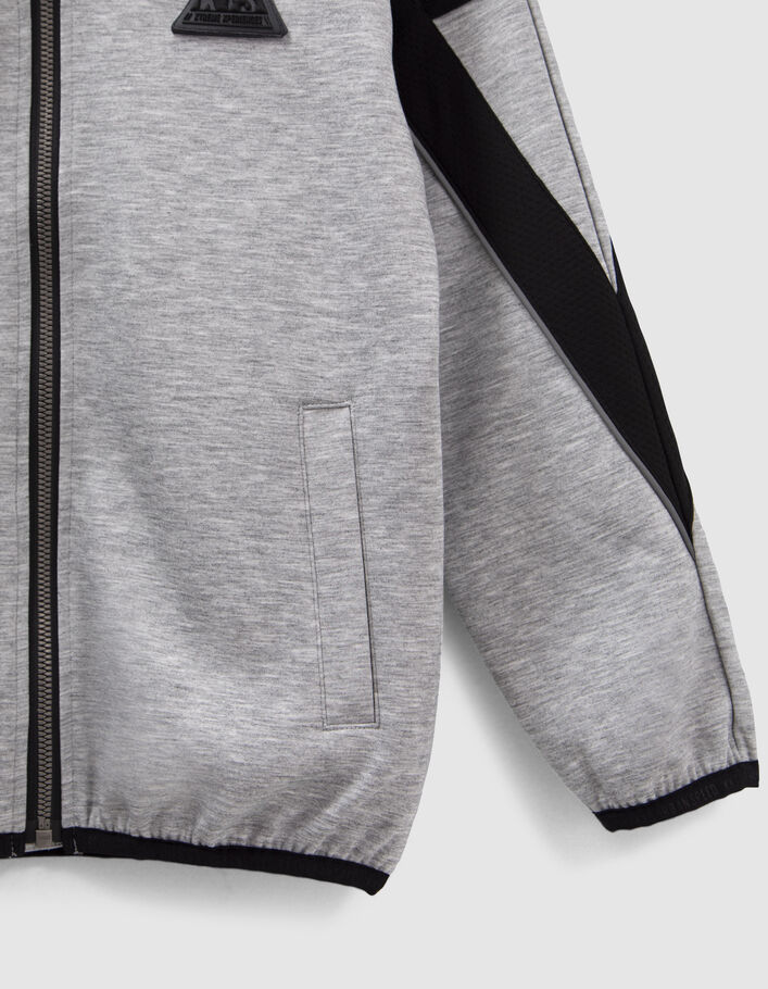 Cardigan gris détails noirs et réfléchissants garçon