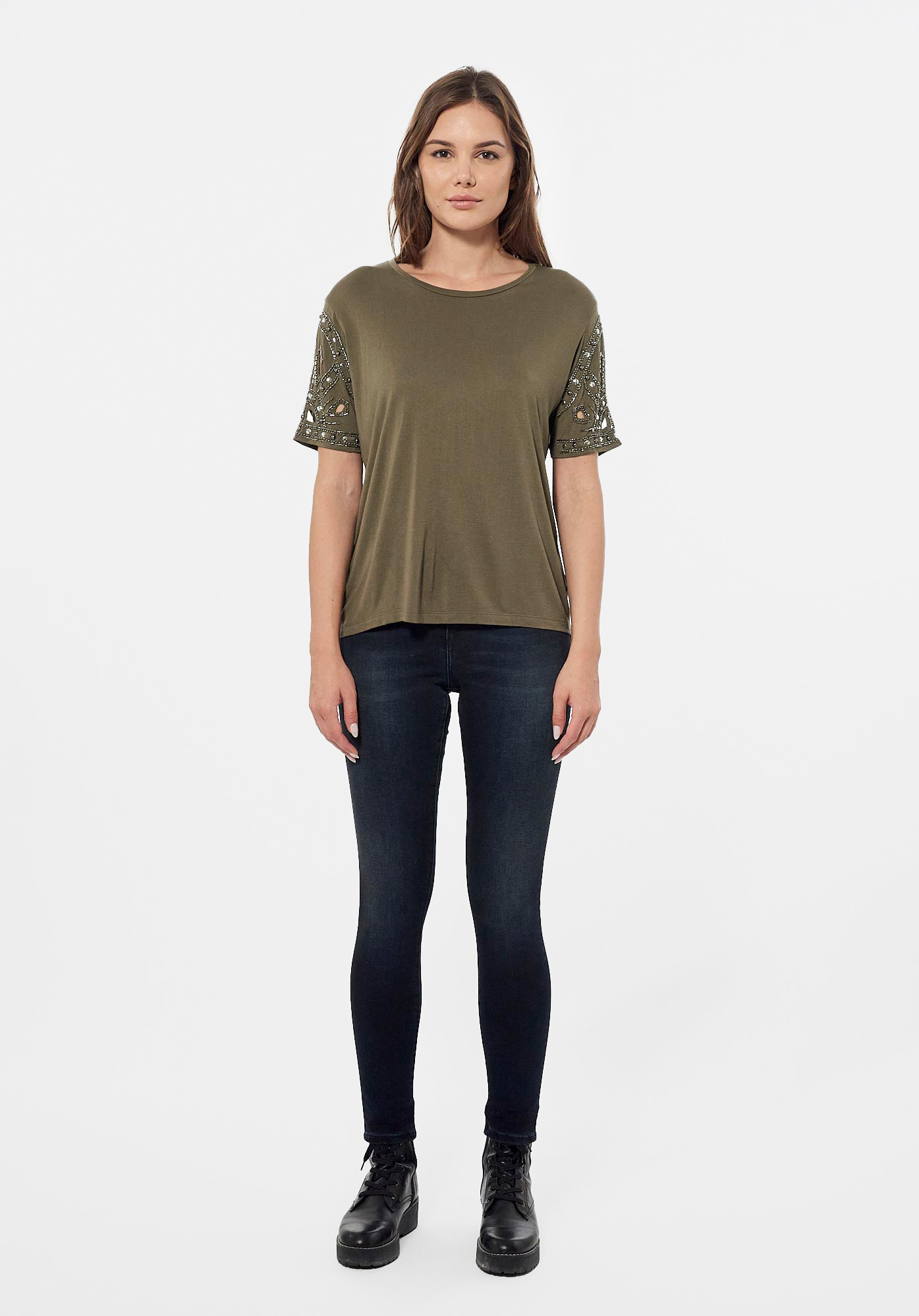 FILEN  T-shirt kaki Femme