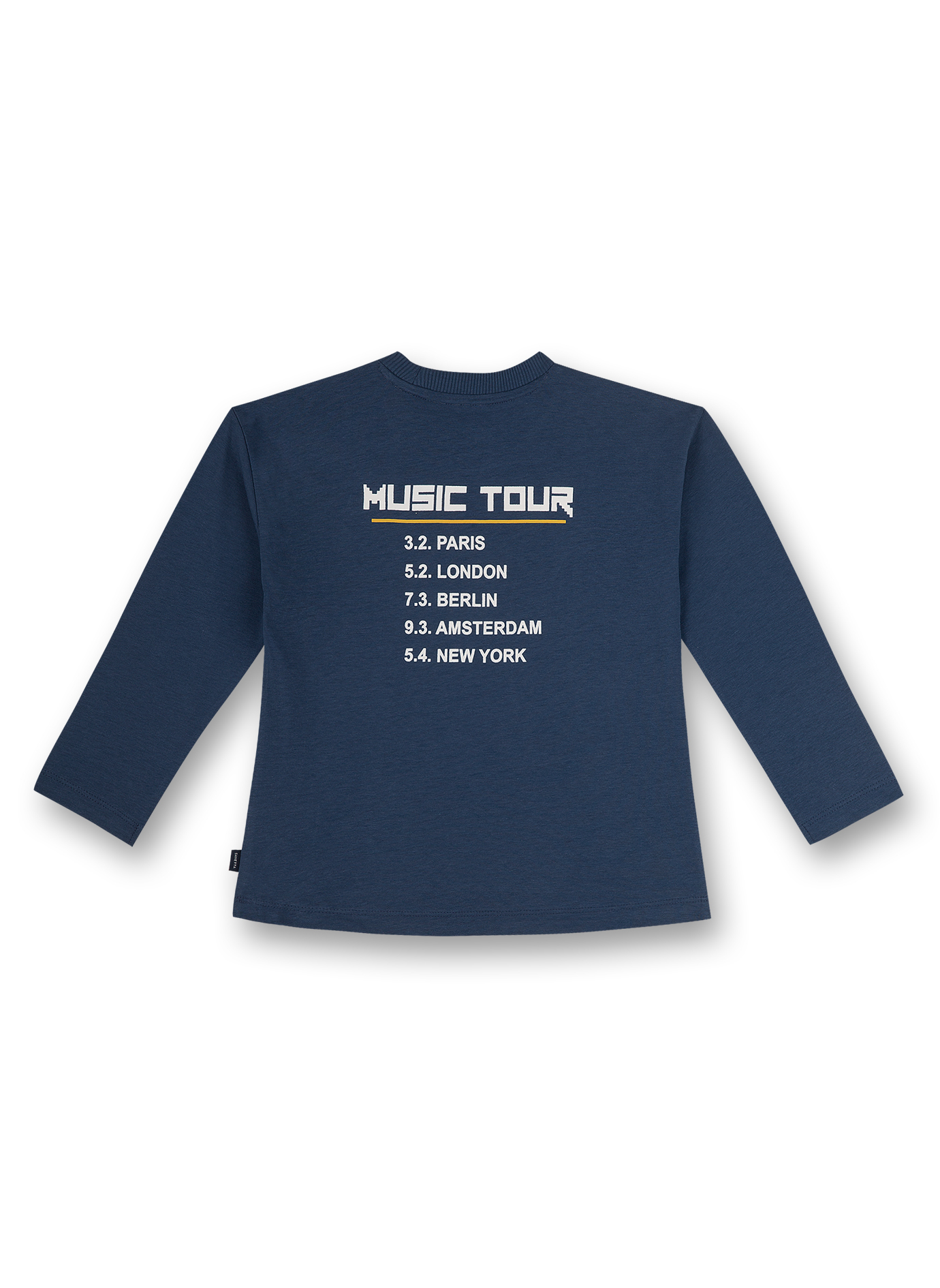 Jungen-Shirt langarm Dunkelblau Music