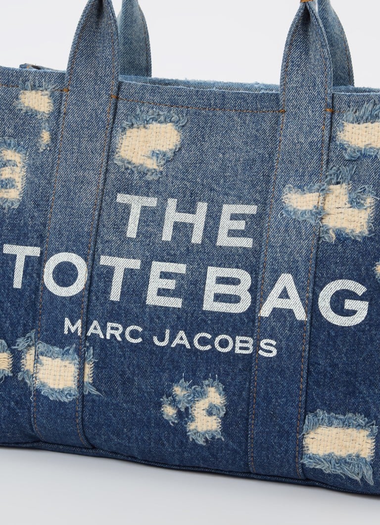 Marc Jacobs The Tote Bag M džinsa rokassoma ar noņemamu plecu siksnu