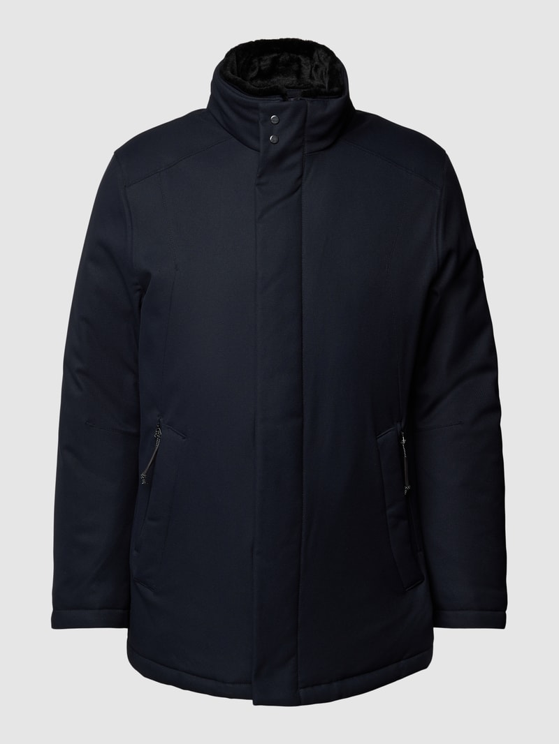 Jacke mit Druckknopfleiste Modell 'PROTECT' in marineblau