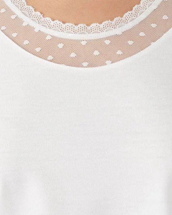 T-shirt manches longues Thermol'love tulle plumetis