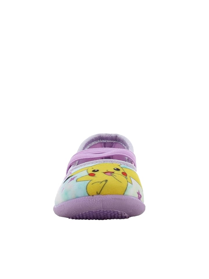 Pokémon Hausschuhe mit Pokémon Pikachu und Jigglypuff Motiv, in Lila, Ballerina design günstig kaufen