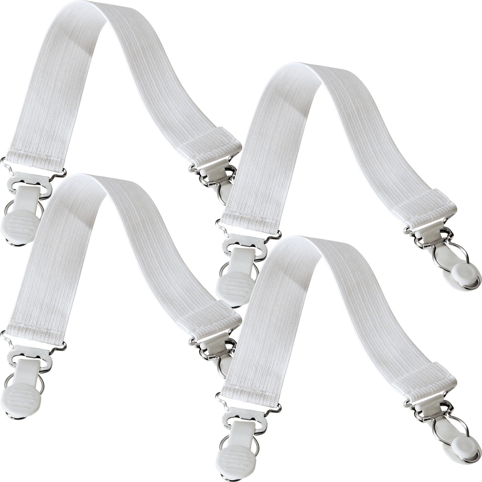 Matratzenauflage Bettlakenspanner im 4er-Pack, Uni