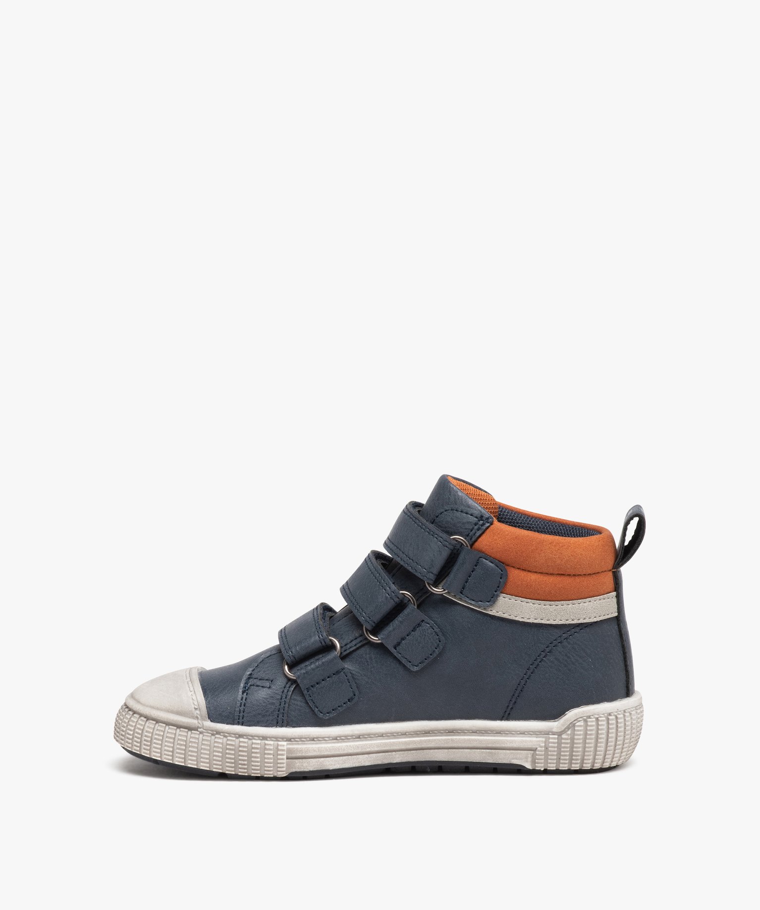 Baskets Garçon mid-cut à triple scratch - Gepy bleu | GEMO