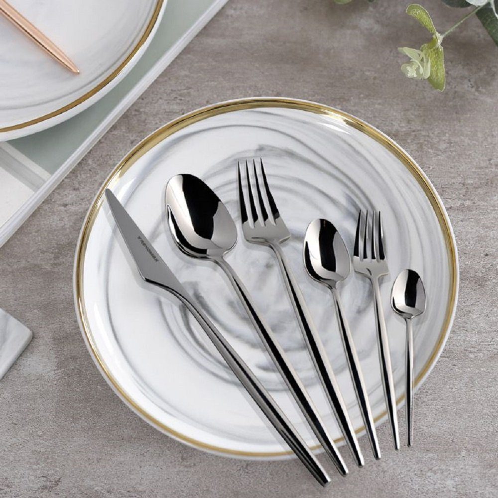 ZELLERFELD Besteck-Set Besteckset 36 teilig für 6 Personen Edelstahl 18/10 Silber Mehrzweck