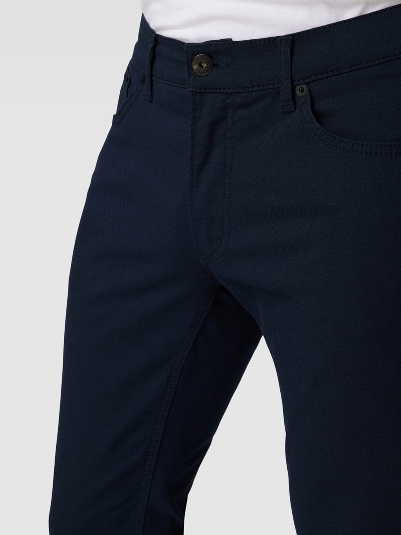 Hose in unifarbenem Design Modell 'Chuck' in dunkelblau
