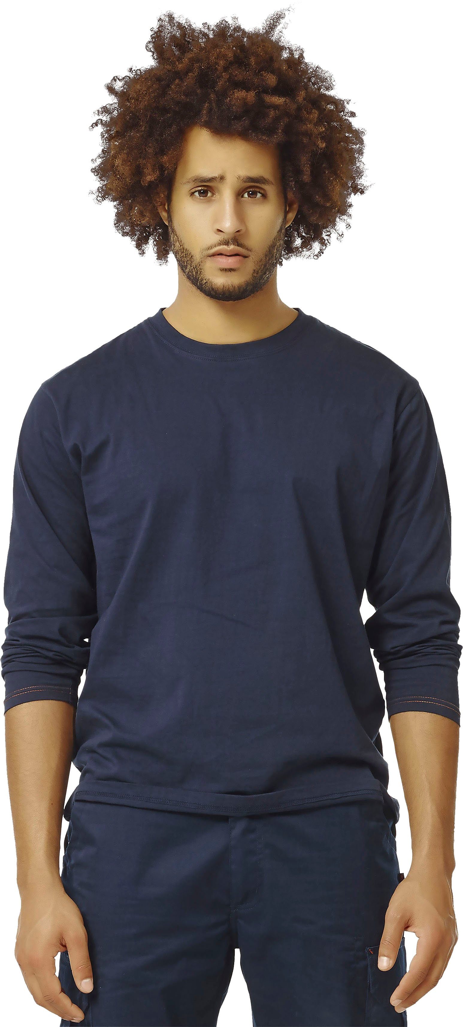 Herock Langarmshirt Noet t-shirt langärmlig 100 % vorgeschrumpfte Baumwolle, angenehmes Tragegefühl, Basic