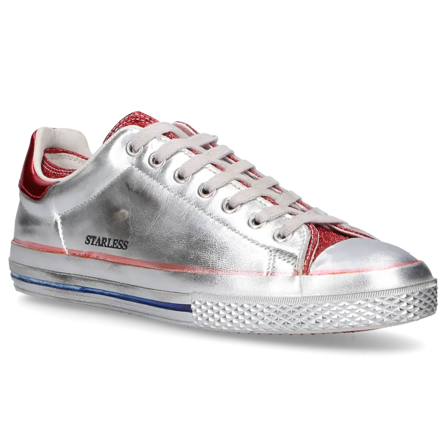 Hidnander - Sneaker low 1F20 Kalbsleder - silber