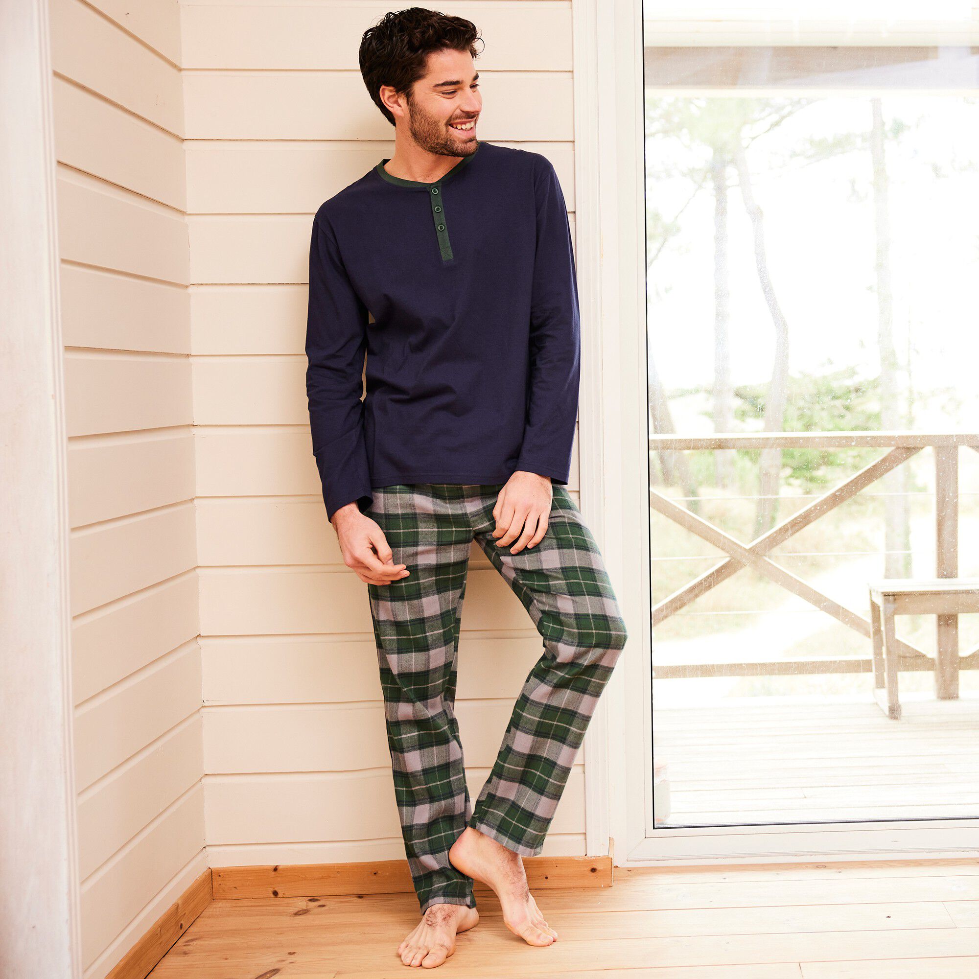 Pantalon pyjama flanelle carreaux