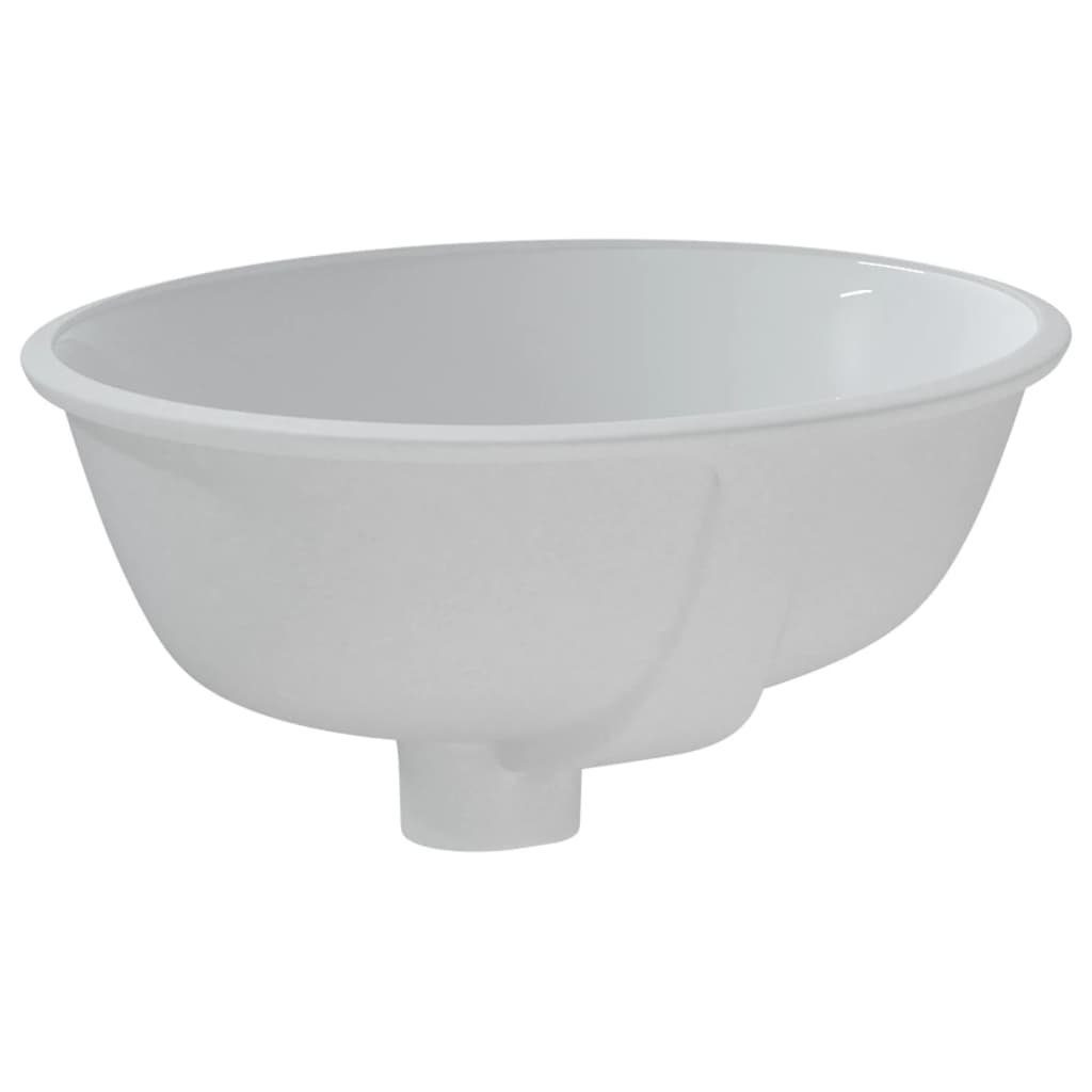 vidaXL Waschbecken Waschbecken Weiß 33x29x16,5 cm Oval Keramik