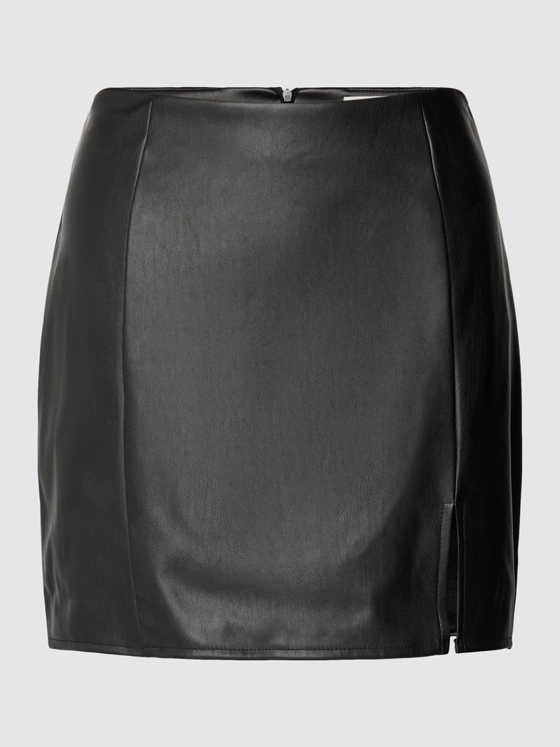 Rock in Leder-Optik Modell 'LENI' in schwarz