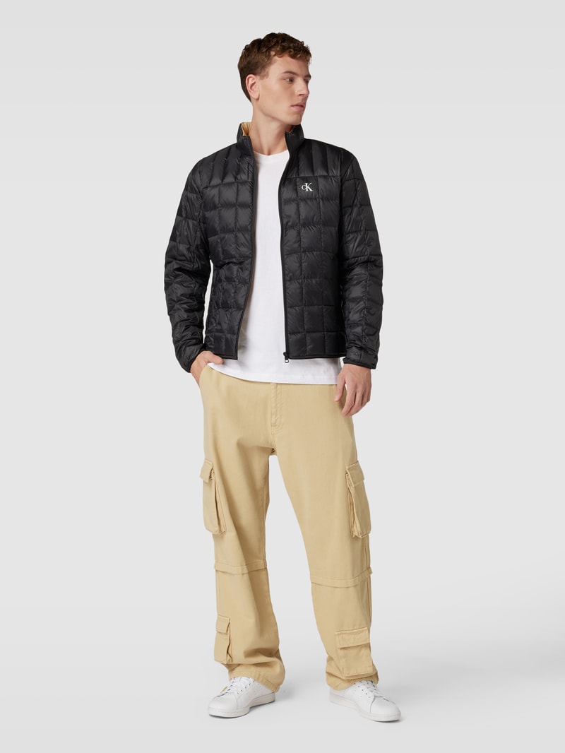 Steppjacke mit Stehkragen in black
