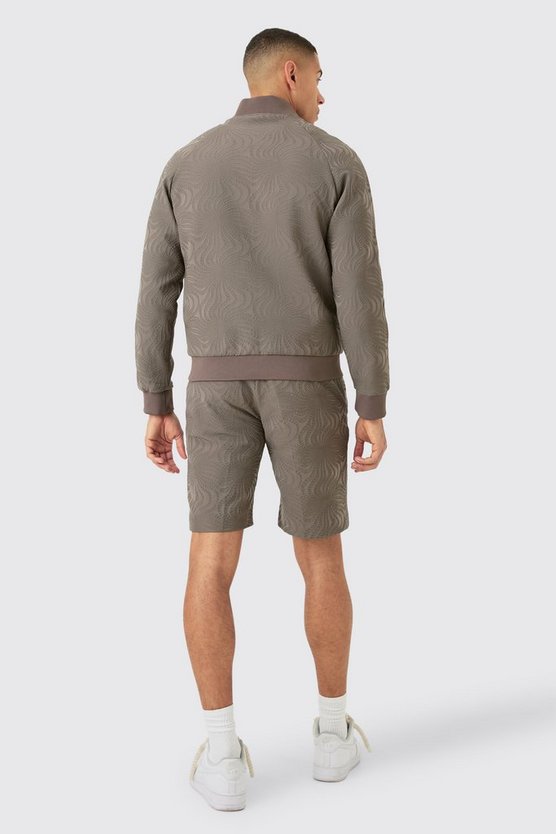 Strukturierte Shorts mit geradem Bein
