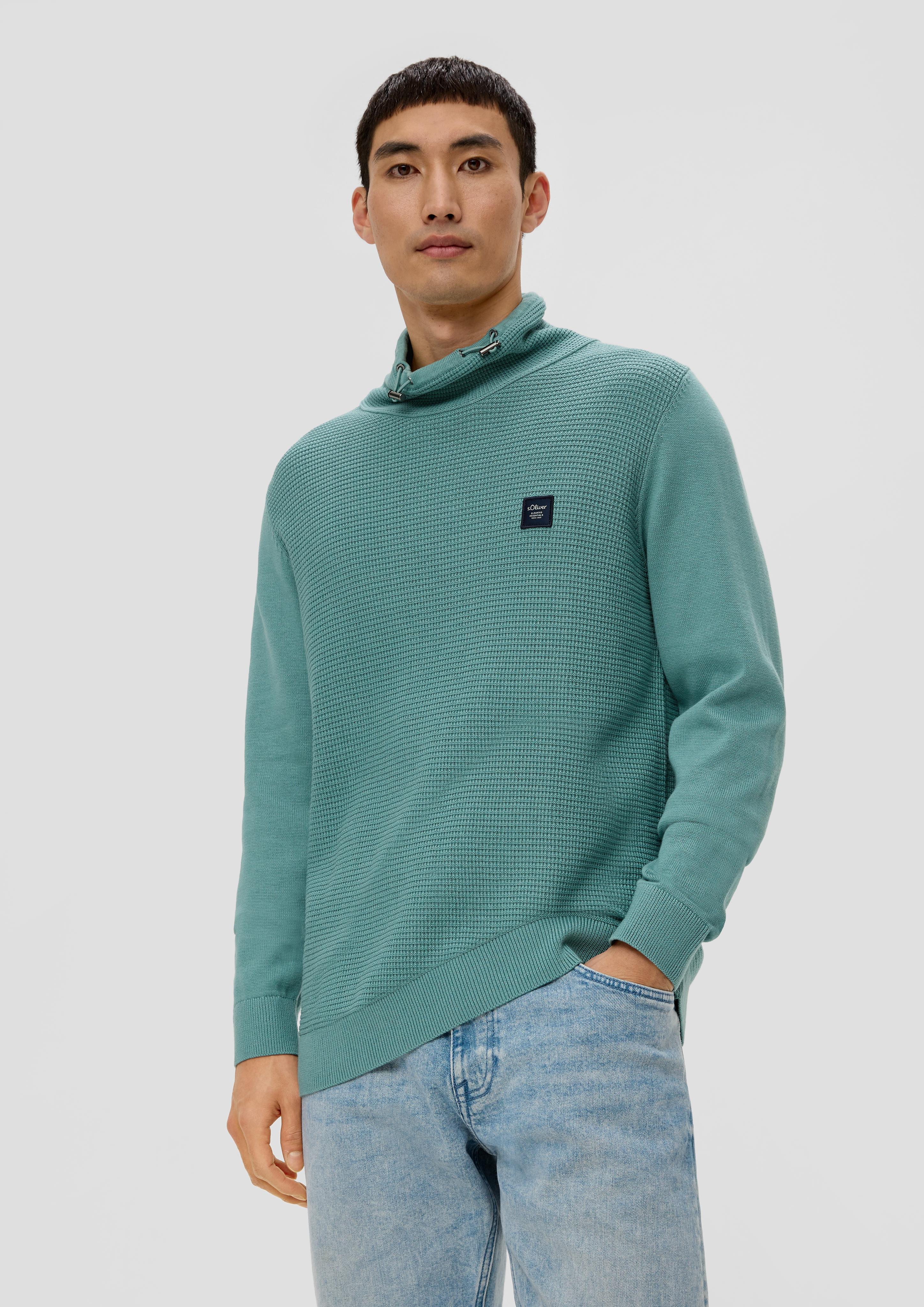 Strickpullover mit Jersey-Ärmeln  2137428-6557