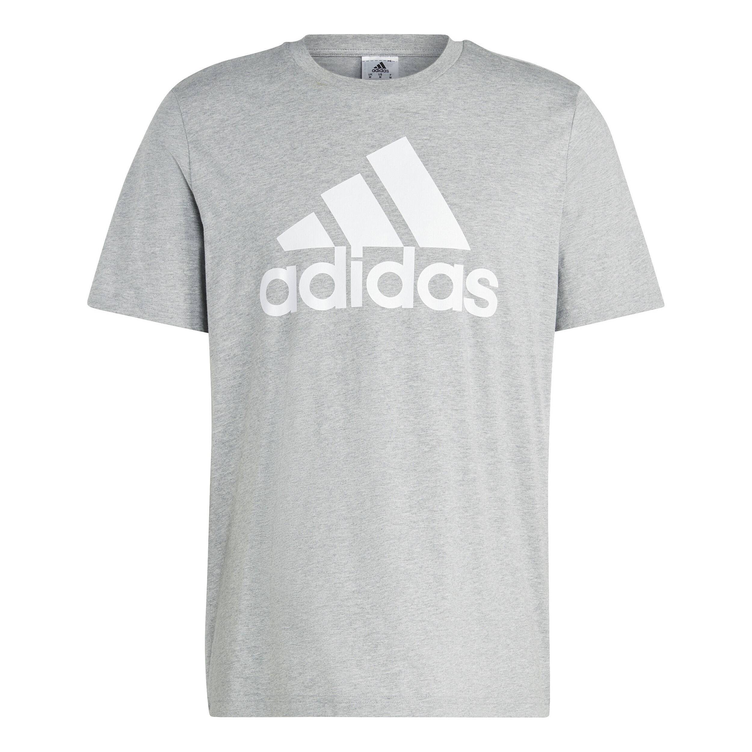 Essentials Single Jersey Big Logo T-Shirt Herren - Hellgrau, Weiß