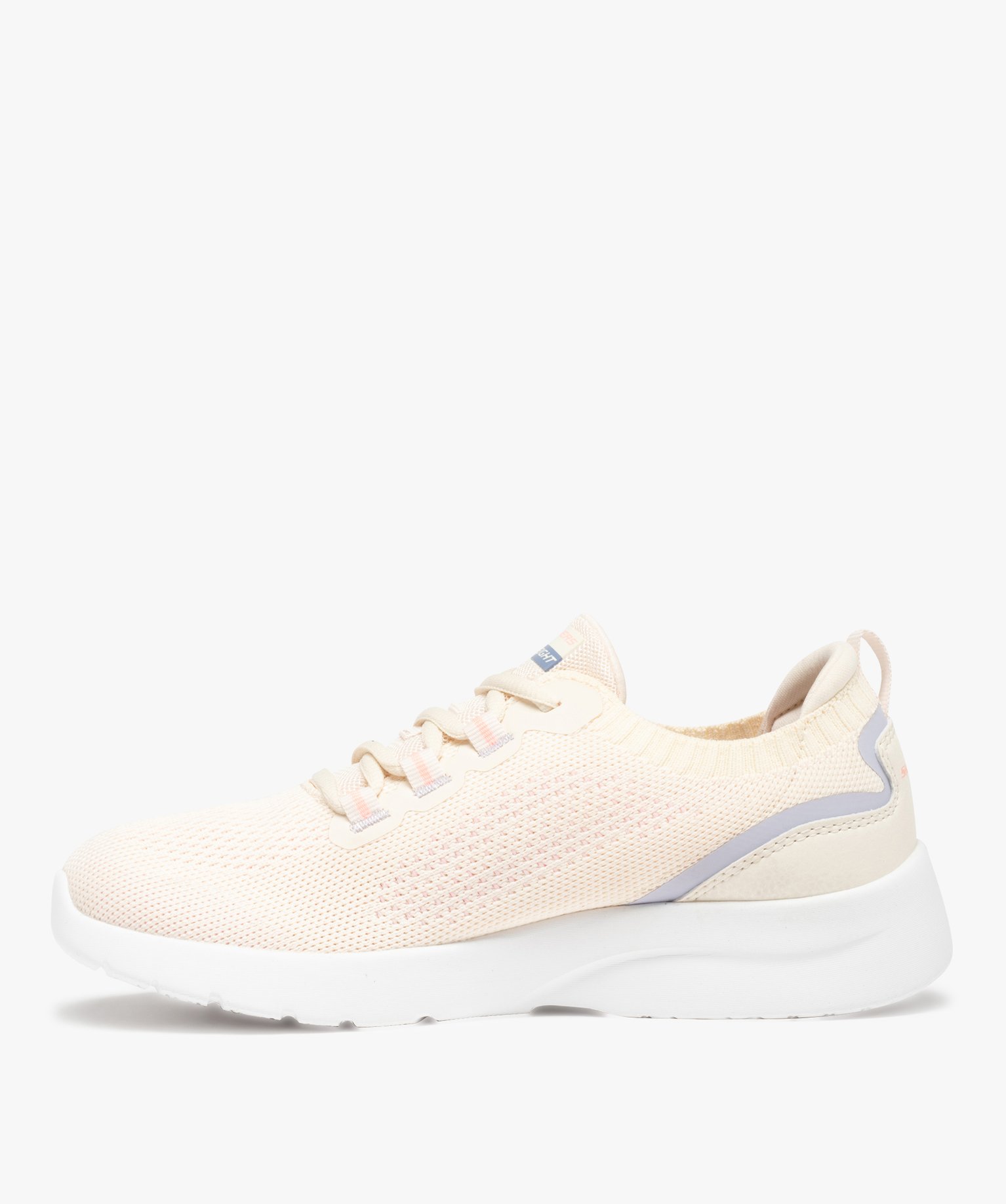 Baskets femme unies légères à lacets - Skechers beige | GEMO