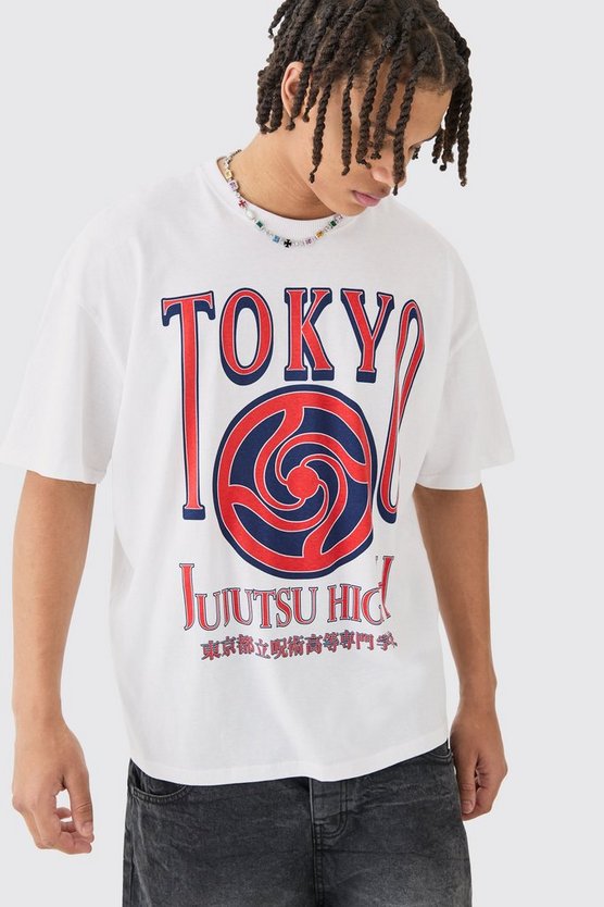 T-Shirt mit lizenziertem Jujstsu Kaisen Anime Print