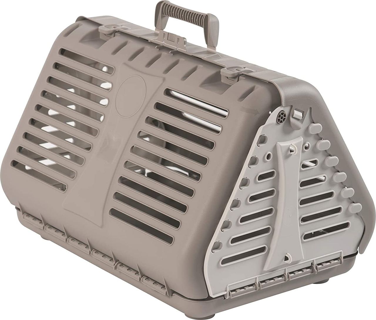 Rotho Babydesign Rotho MyPet Toby Faltbare Transportbox für Katzen, kleine Hunde und Kleintiere, beige/weiss