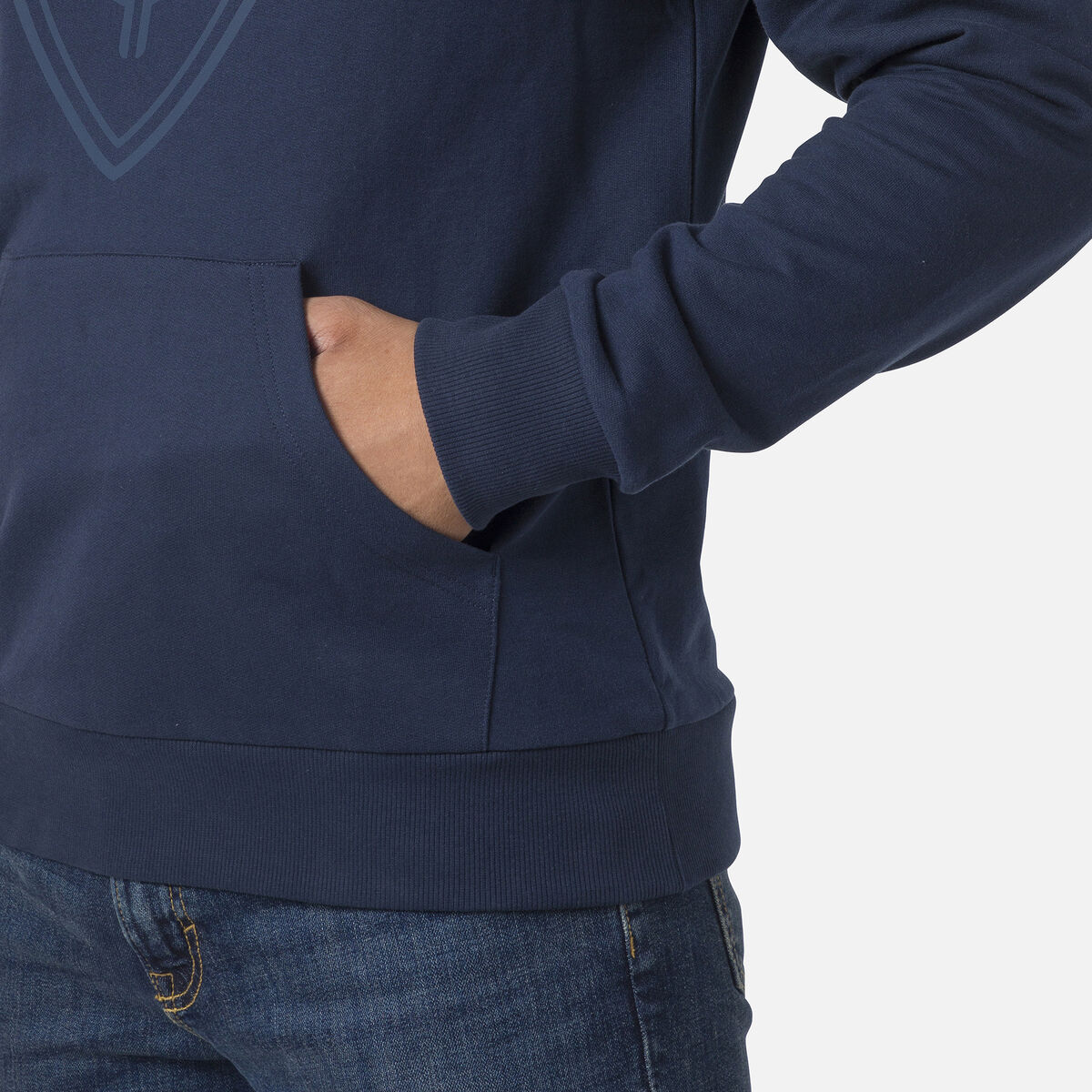 Herrensweatshirt mit Kapuze und Logo