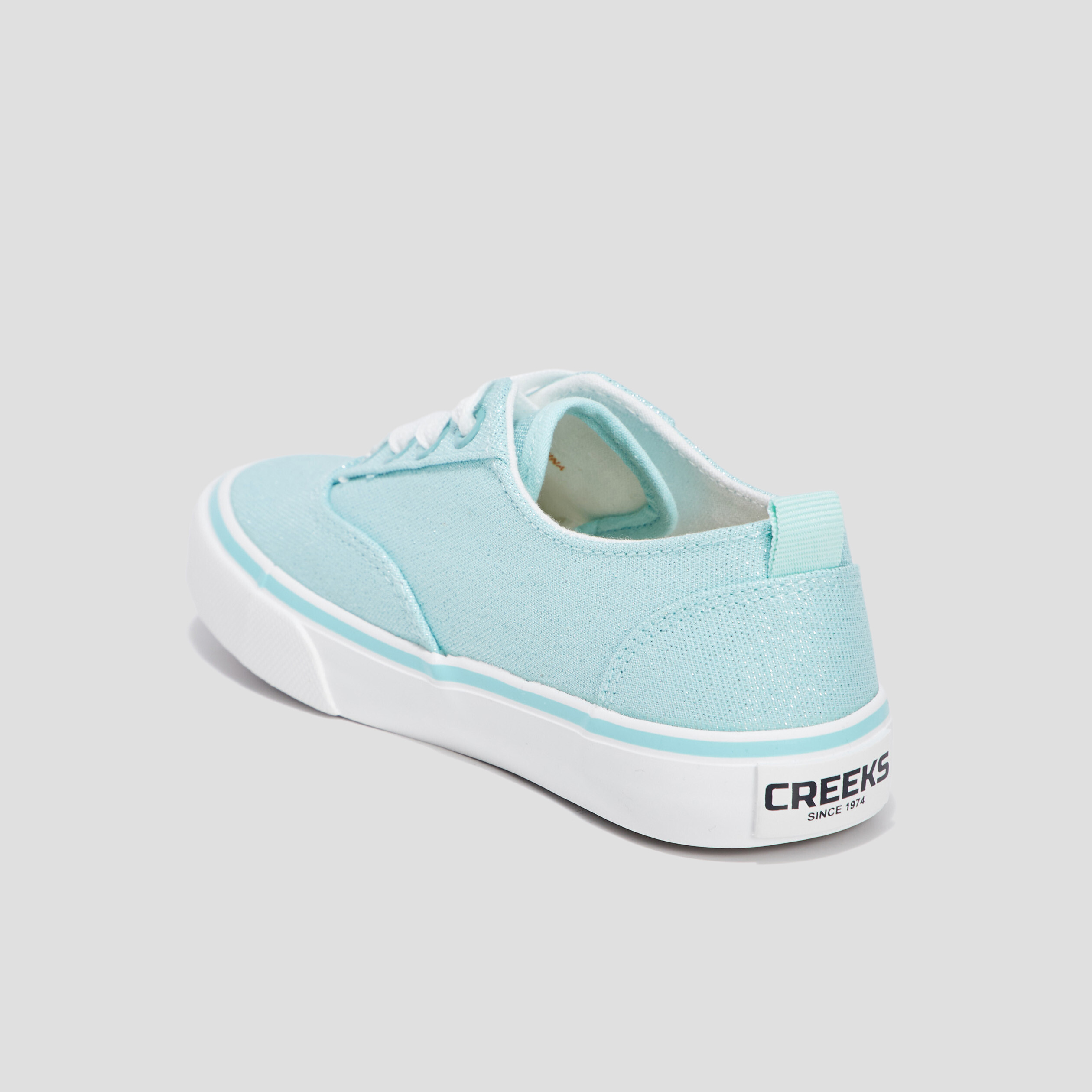 Tennis en toile à lacets Creeks bleu turquoise fille | La Halle