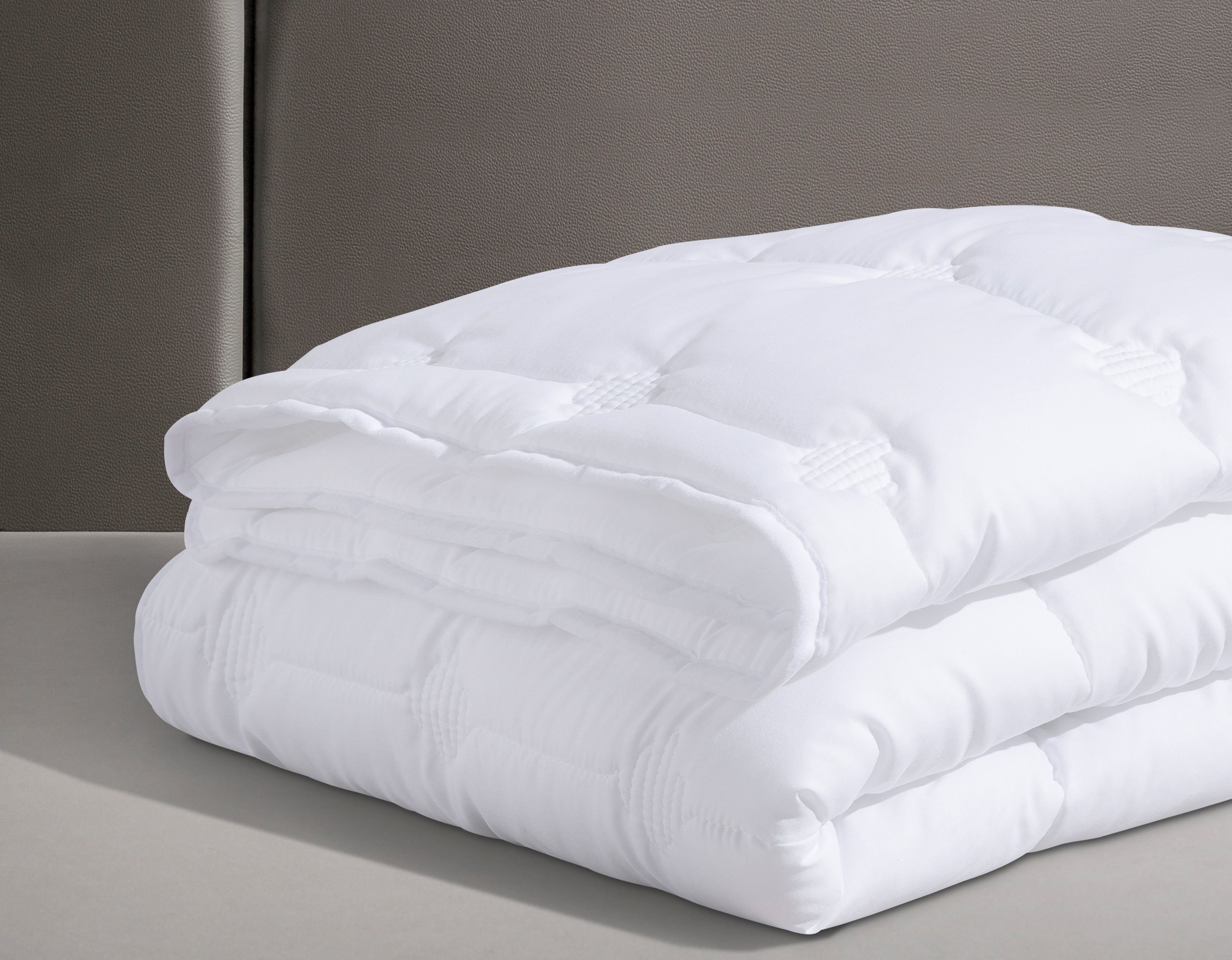 Steppbett + Kopfkissen, Medibett Cotton Soft, Beco, Füllung: 3D-Klimafaser (Polyester), 1x Bettdecke 135x200 cm & 1x Kopfkissen 80x80 cm