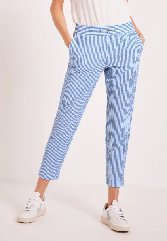 CECIL Casual Fit Seersucker Hose