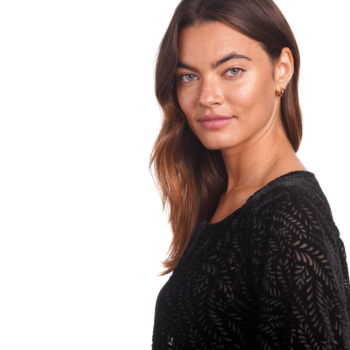 Damen Bluse mit Ausbrennermuster