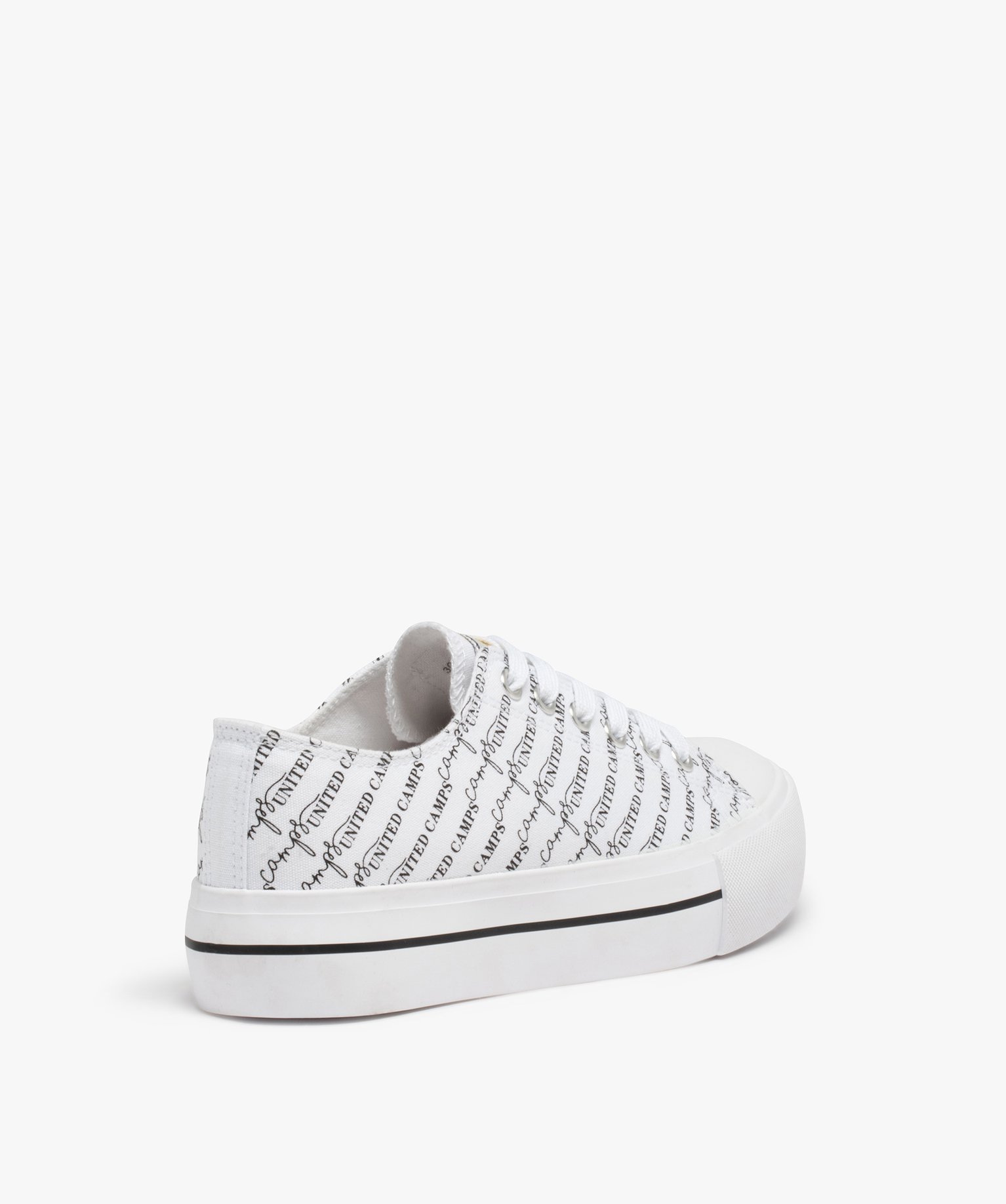 Baskets femme en toile et semelle épaisse– Camps United blanc | GEMO