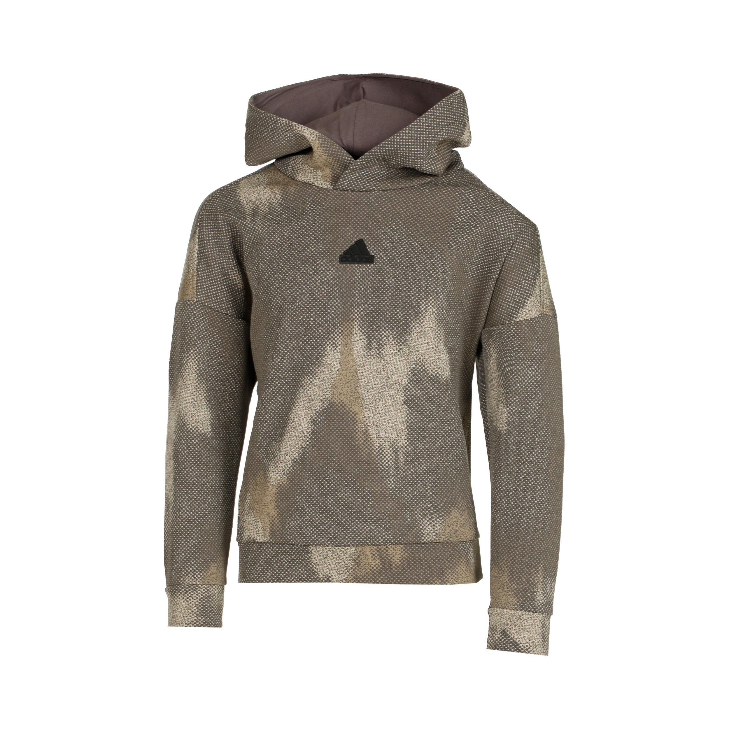 AOP Hoody Jungen - Khaki, Grau