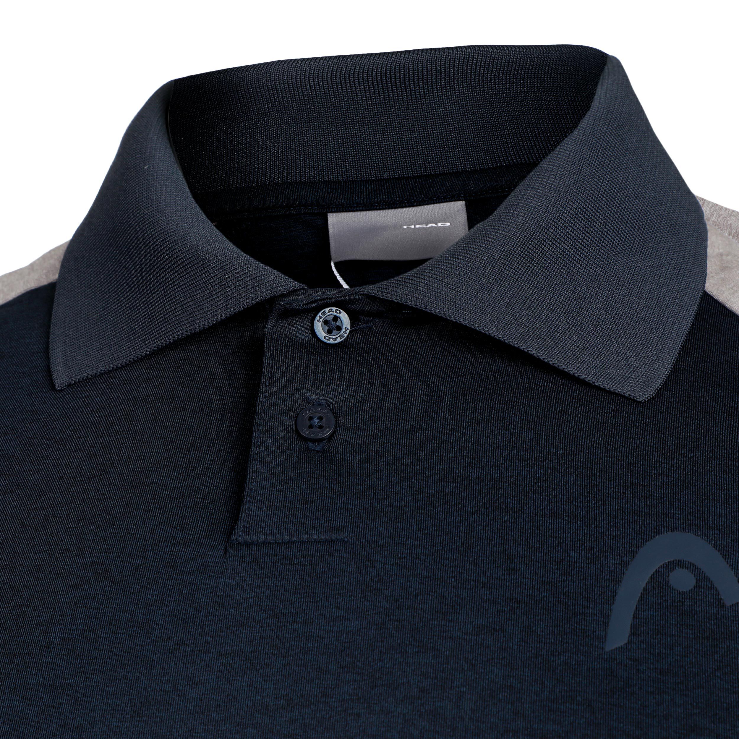 Play Tech Polo Herren - Dunkelblau, Grau
