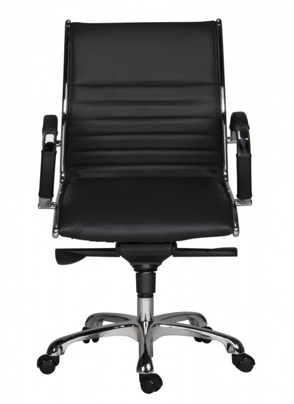 Amstyle Drehstuhl Leder schwarz - Bürostuhl 5-Punkt Multiblock-Mechanik