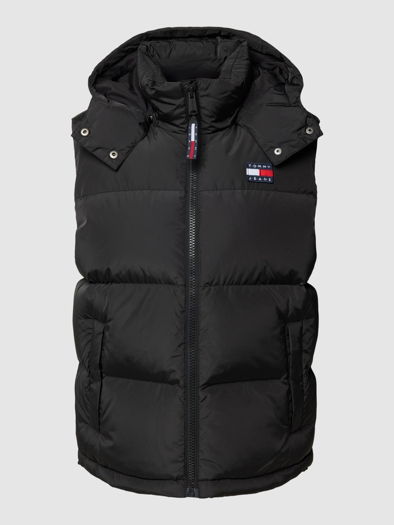 Steppweste mit Label-Patch Modell 'ALASKA' in schwarz