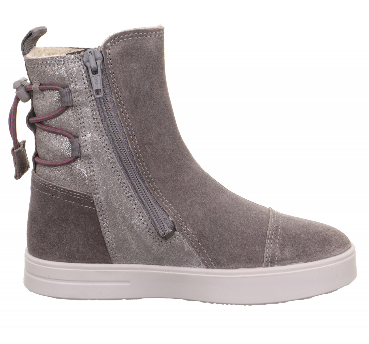STELLA - GrauStiefel mit Reißverschluss