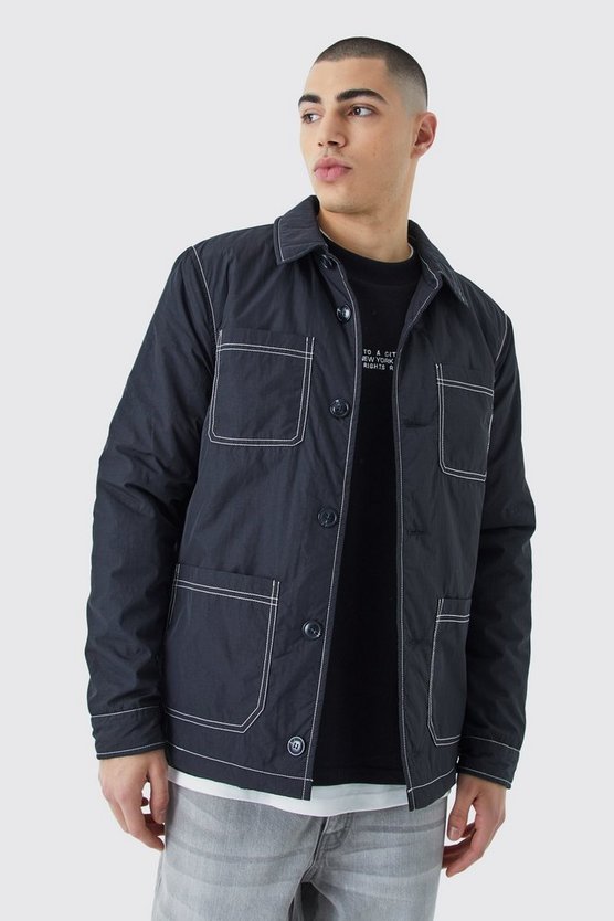 Jacke mit Kontrast-Naht