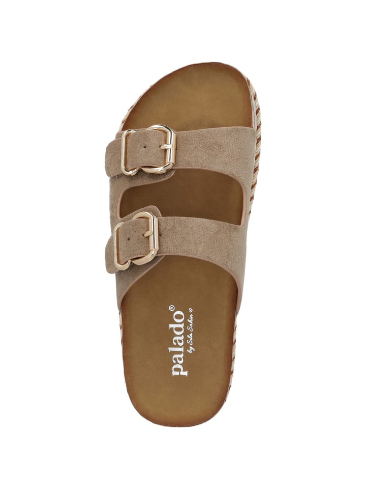 palado Plateau-Pantoletten in Beige günstig kaufen