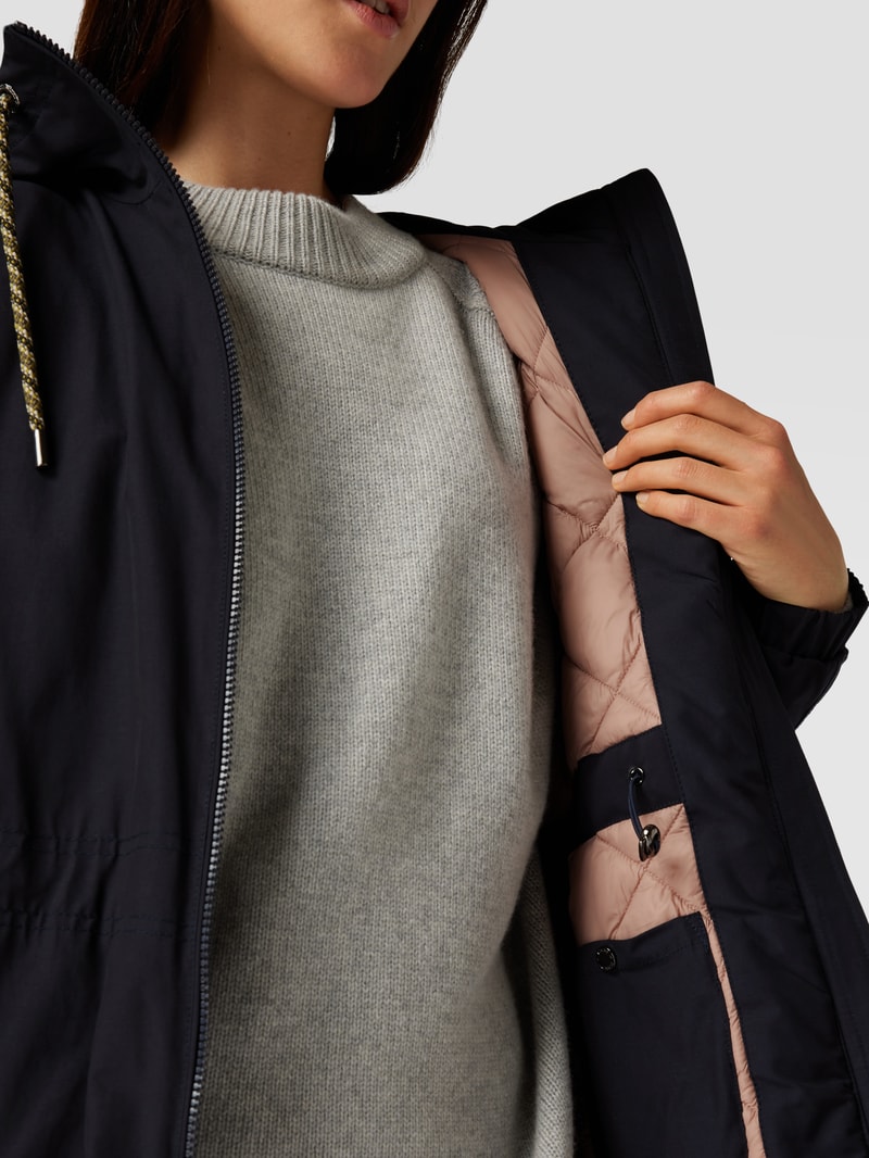 Parka mit Kapuze mit Tunnelzug in marineblau