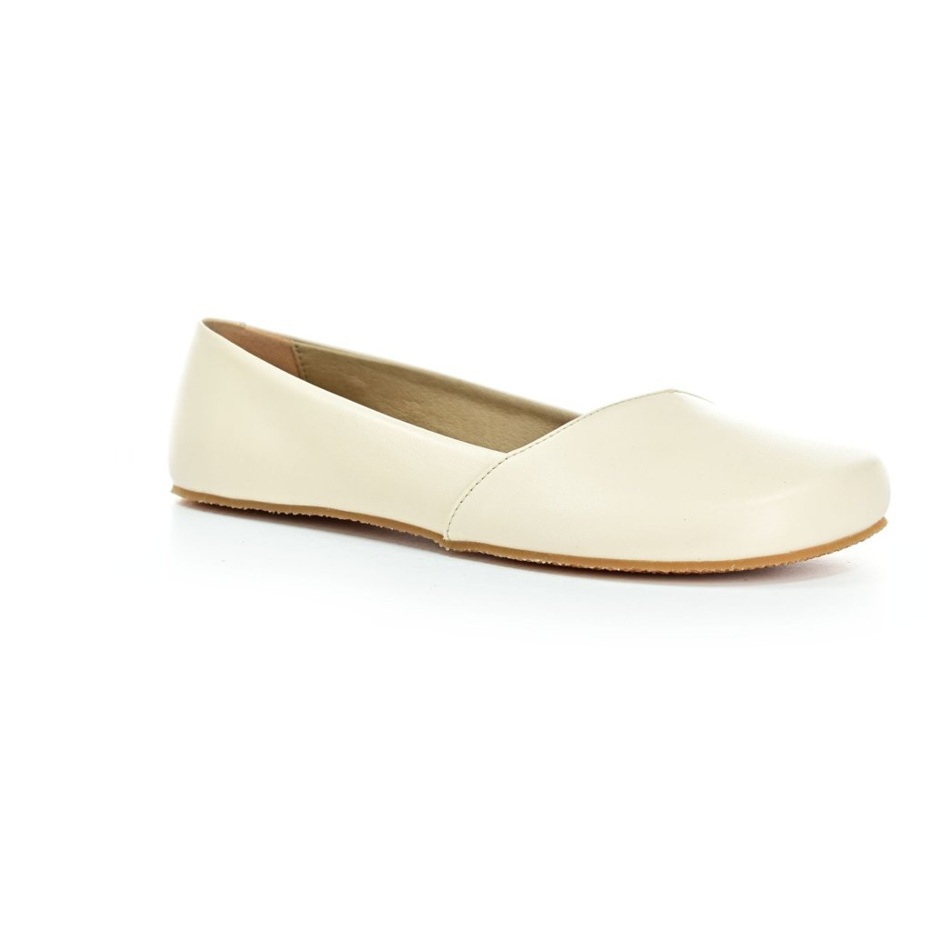 Shapen Peony Beige Wide Barfuß-Ballerinas