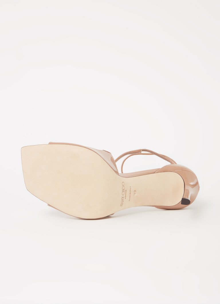Sandale Jimmy Choo Azia din piele lăcuită