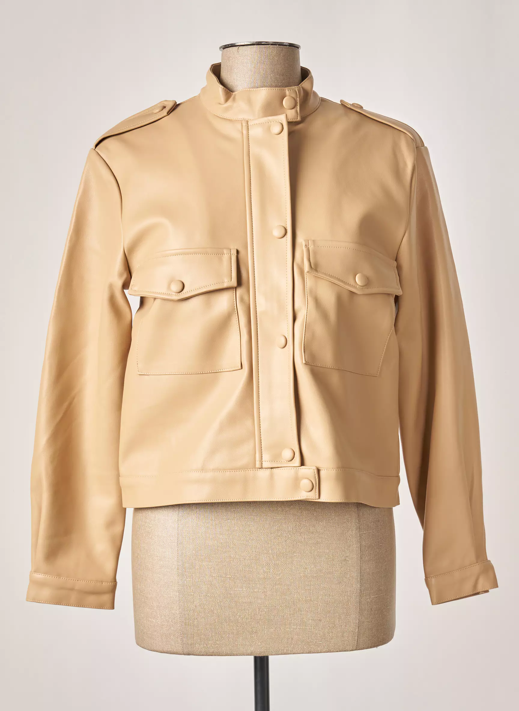 Daphnea Vestesimilicuir Femme couleur beige