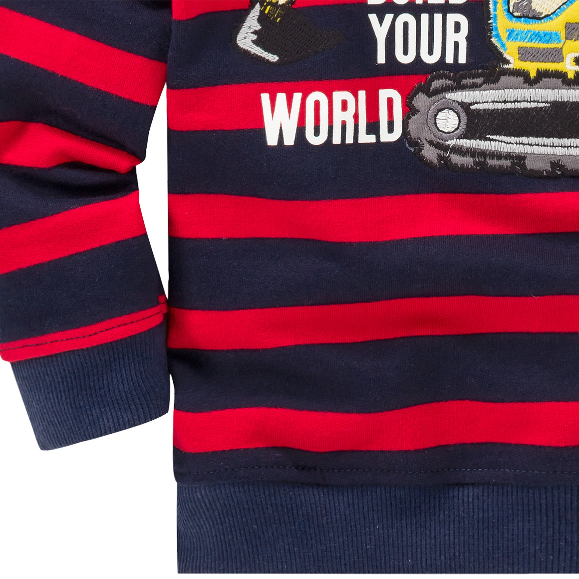 Jungen Hoodie mit Bagger-Applikation